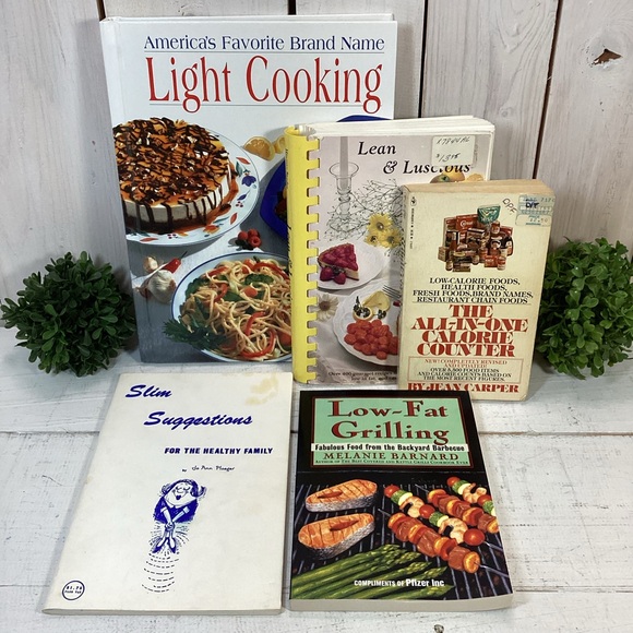 Set of 5 Dieting Healthy Eating Recipe Cookbooks - Picture 1 of 12